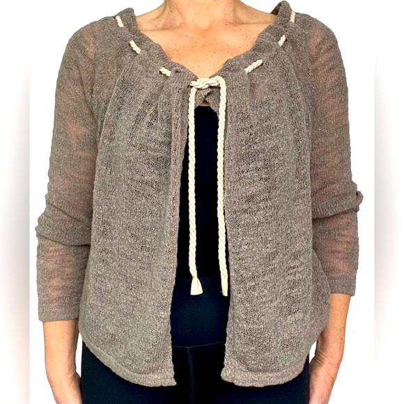 Sisley Sweaters - Sisley shrug taupe/grey linen colour EUC one size fits most
